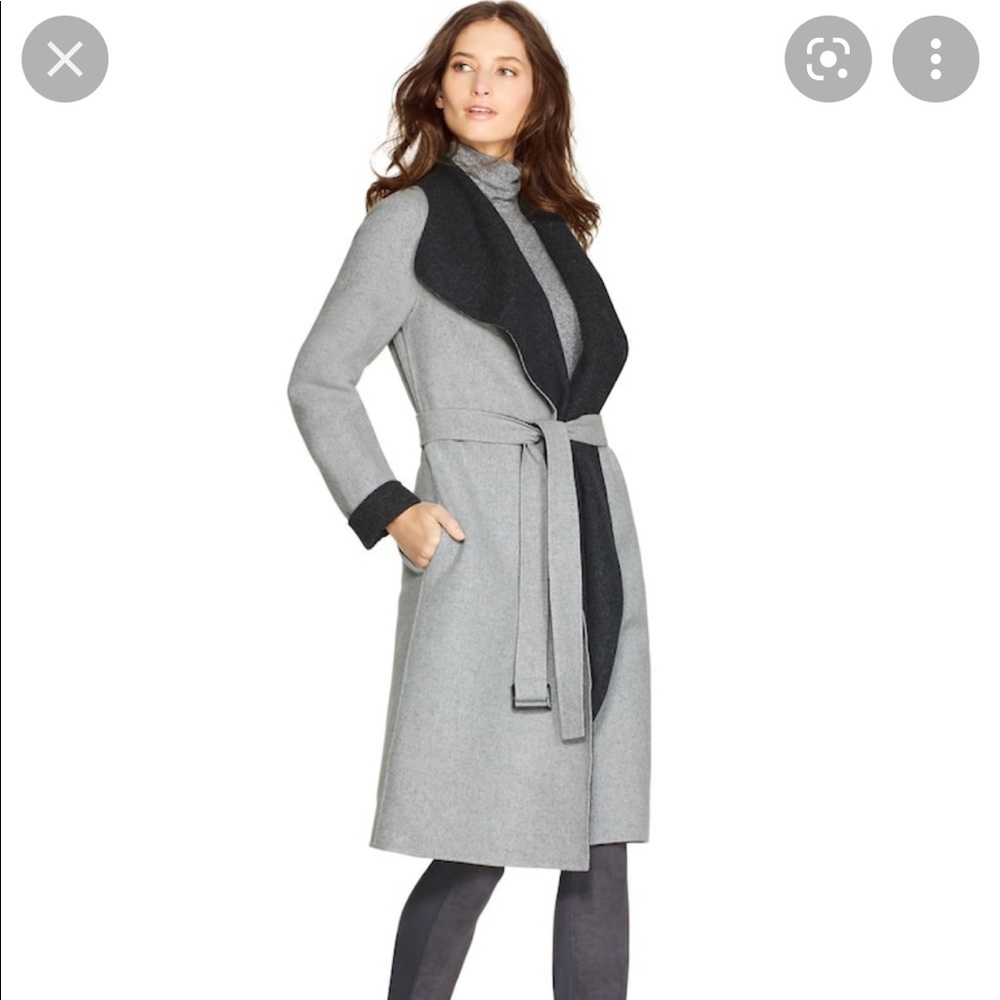 NWOT White House Black Market Reversible Wrap Coat